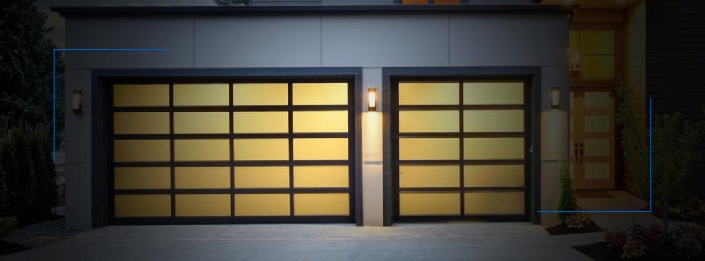 Aluminum frosted glass garage doors
